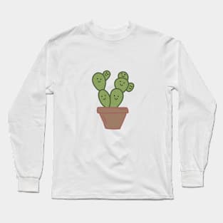 Cute Cacti Doodle Long Sleeve T-Shirt